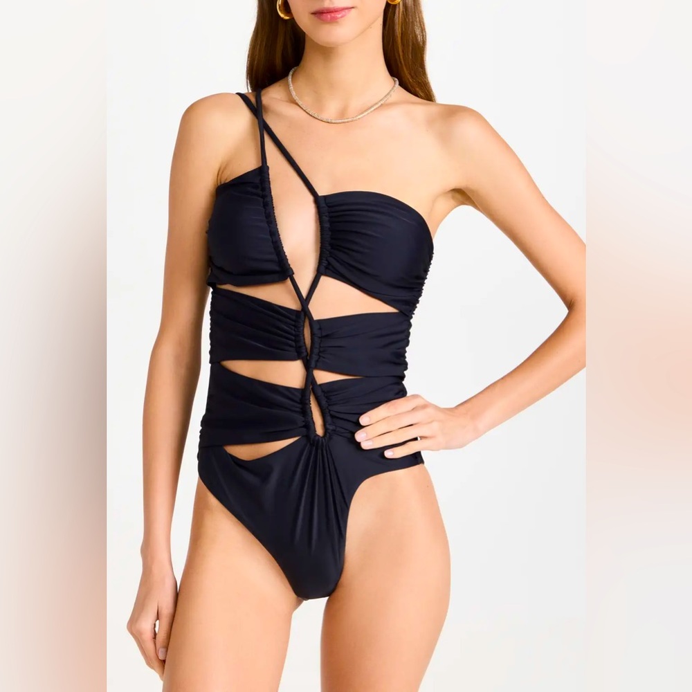 Devon Windsor Waverly One Piece swimsuit in Black X-small NEW with TAGS